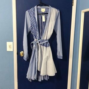 Gorgeous NWT blue striped Anthropologie dress
